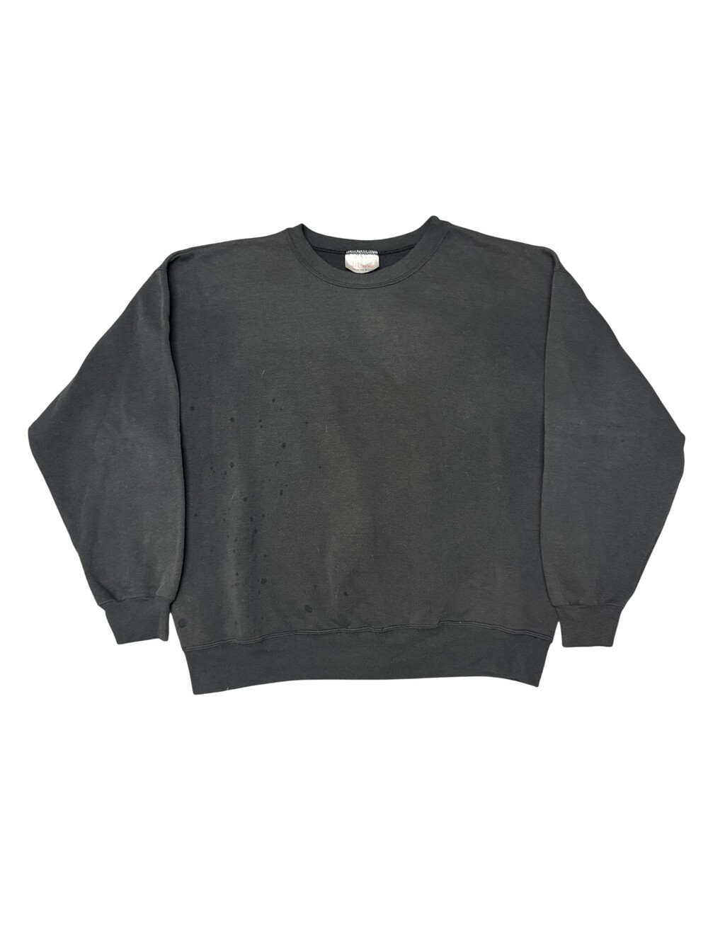 Vintage 90s Hanes faded Sweatshirt Mens 2XL black Crewneck Pullover Blank